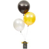 40th Birthday Party Balloon Weights, Black and Gold Decorations (6 oz, 6 Pack)