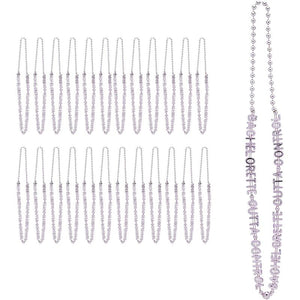 Pink Bead Necklaces, Bridal Party Supplies, Bachelorette Outta Control (24 Pack)