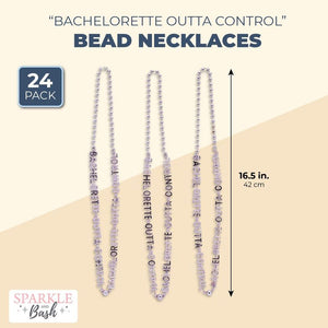 Pink Bead Necklaces, Bridal Party Supplies, Bachelorette Outta Control (24 Pack)