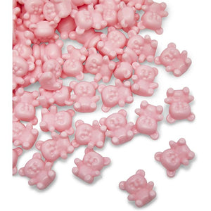 Pink Gender Reveal Party Favors, Mini Teddy Bears (0.35 x 0.65 x 0.3 in, 180 Pack)