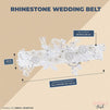 Rhinestone Wedding Dress Belt, Bridal Sash for Women (1.5 x 87 In)