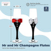 Mr and Mr Champagne Flutes, Same Sex Wedding Decorations (Set of 2)