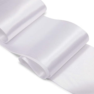 White Satin Sashes for Pageants, Bachelorette Party, Prom (4 x 33 in, 24 Pack)