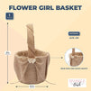 Jute Flower Girl Basket for Wedding Accessory (5 x 8.7 Inches)