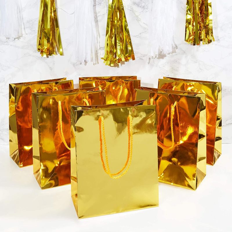 Antique Gold Small Gift Bag - 1 Each
