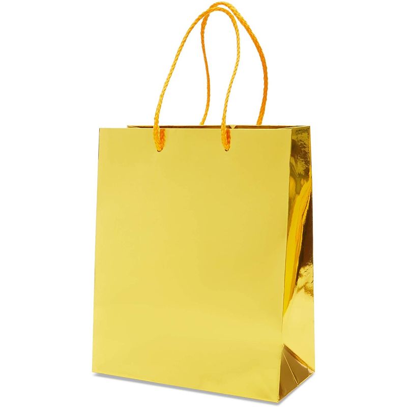 Gold Gift Bags with Handles, Small Gift Bag (9.25 x 8 x 4.25 in, 24 Pa –  Sparkle and Bash