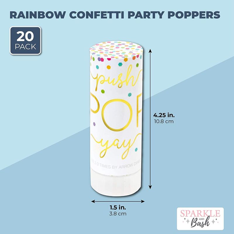Colorful Throw Streamers, Party Poppers for Birthdays, Weddings, Gradu –  Sparkle and Bash