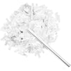 White and Silver Confetti Wands for Wedding Reception Supplies (14 in, 8 Pack)