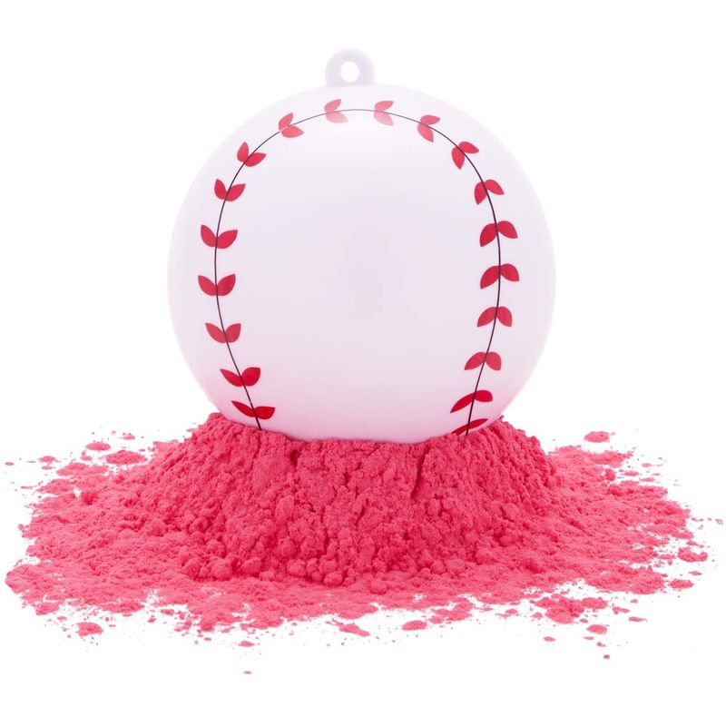 Gender Reveal Baseball for Baby Girl (Pink, 3.5 X 3.5 X 7 Inches)