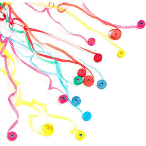 Colorful Throw Streamers, Party Poppers for Birthdays, Weddings, Graduation (10-Pack)