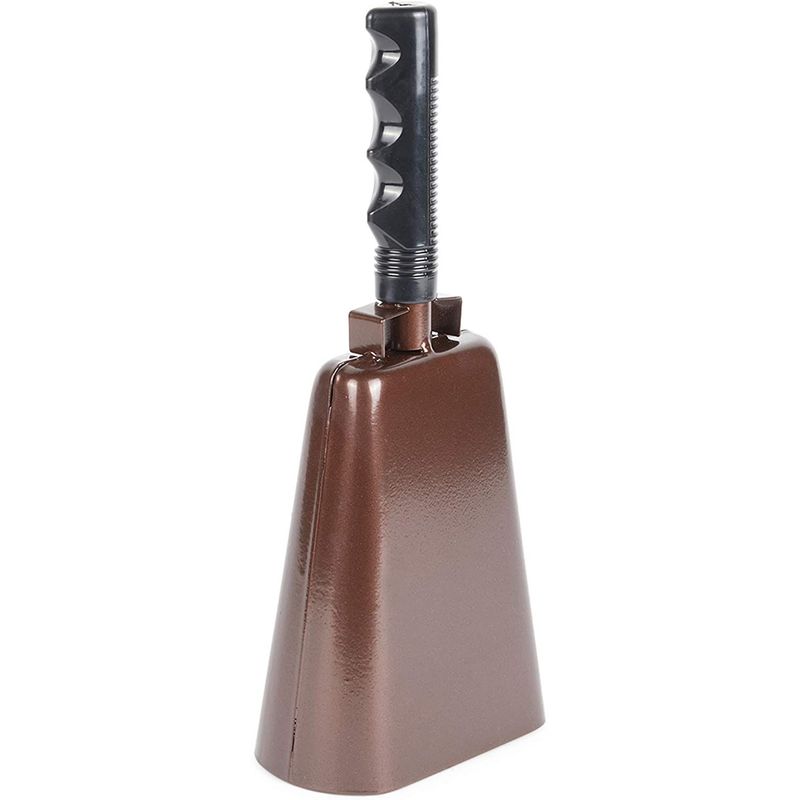 Copper Cow Bells with Handles, Noise Makers (4.75 x 11 In, 1 Pack