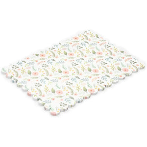 Sparkle and Bash Paper Placemats for Table, Floral Placemats (14 x 10 in, 50 Pack)