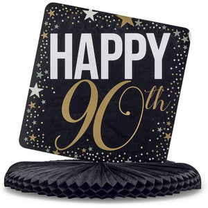 90th Birthday Party Honeycomb Centerpiece Decoration (12 x 11 In, 6 Pack)