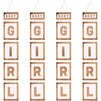 Girl Baby Shower Decorations, Gold Foil Signs (7.8 x 9.75 in, 4 Pack)
