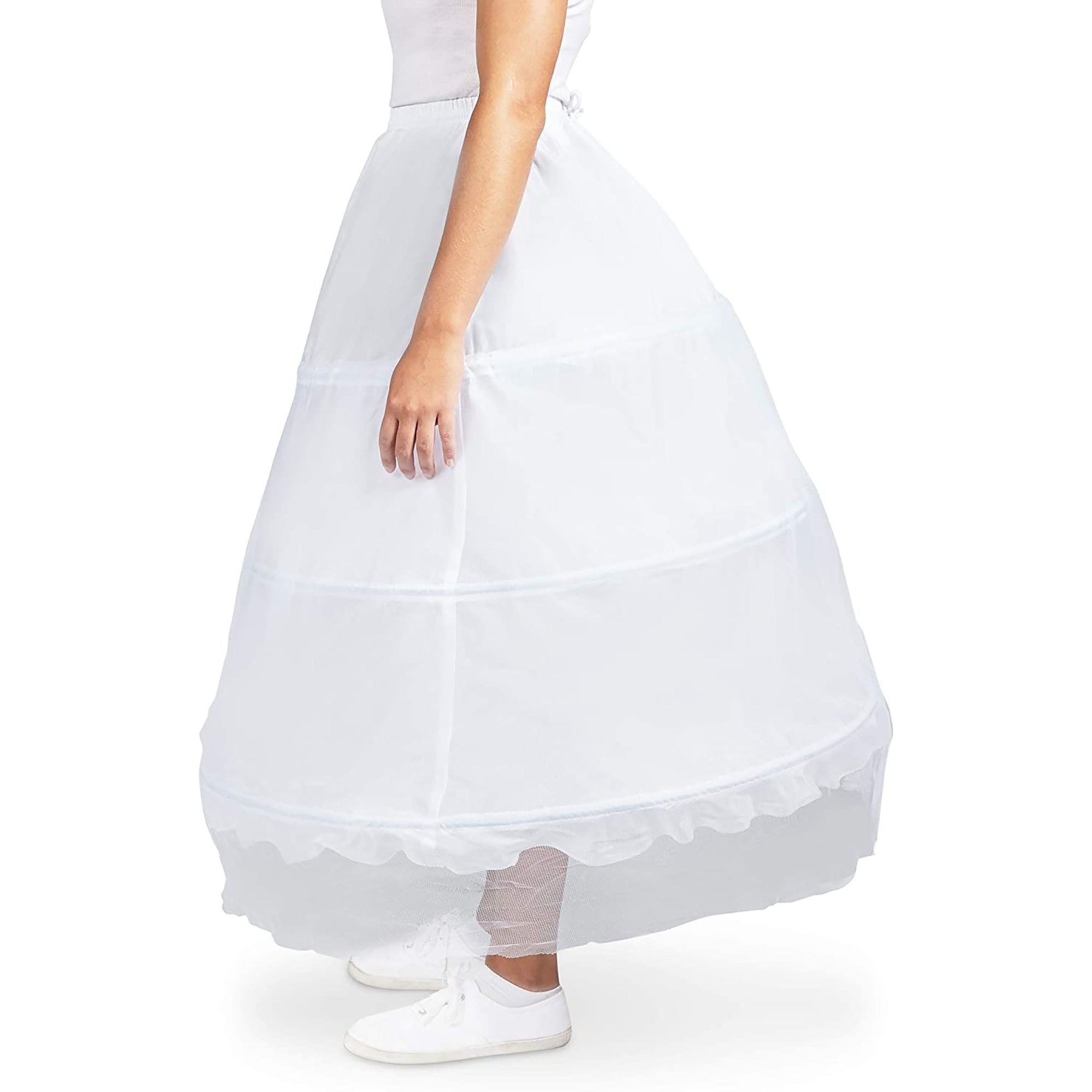 A-line 3 Hoops Kids Dress Long Petticoat | Girls petticoat, Ball gowns,  Flower girl dress lace