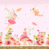Fairy Tea Party Tablecloths for Girls Floral Birthday Supplies (54 x 108 In, 3 Pack)
