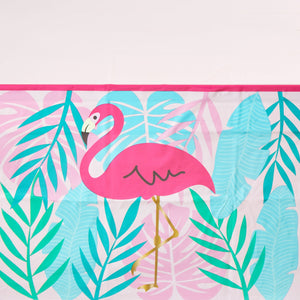 3 Pack Pink Flamingo Tablecloth, Tropical Luau Birthday Party Plastic Table Cover (54 x 108 in)
