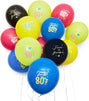 I Love The 80's Party Balloons in 5 Colors, Flash Back to The 80's, Stay Rad, Time to Boogie (12 Inches, 50-Pack)