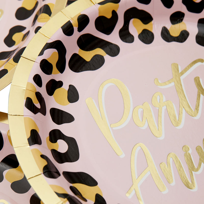 Cheetah Print Paper Plates for Party Animal Safari Birthday Supplies (9 In, 48 Pack)