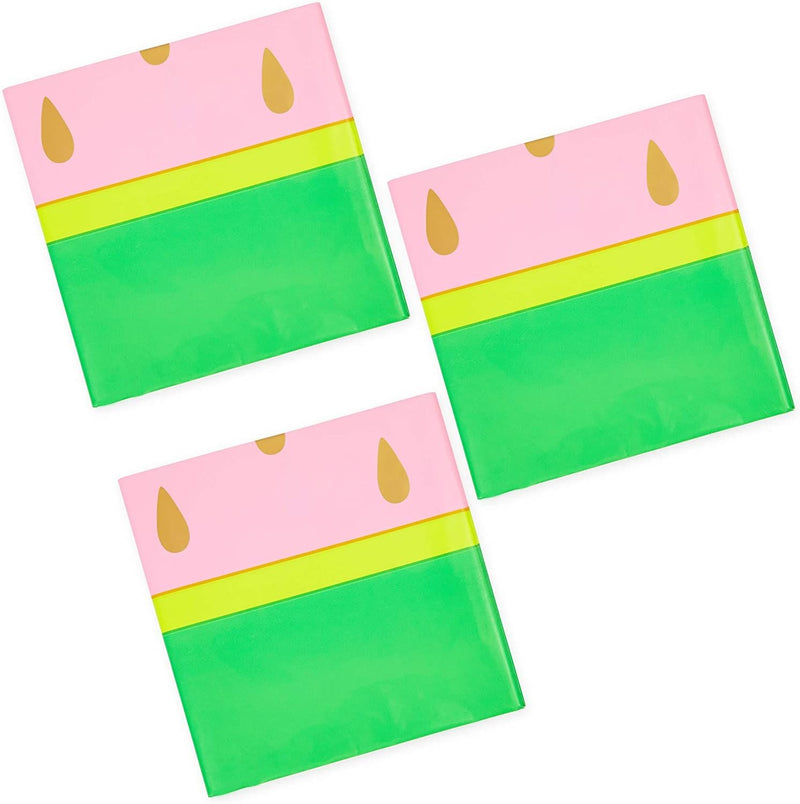 Watermelon Plastic Table Covers (54 x 108 in, 3 Pack)