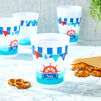 Nautical Plastic Cups for Baby Shower (16 Oz, 16 Pack)