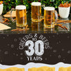 30 Years Plastic Tablecloth for Birthday, Cheers and Beers (54 x 108 in, 3 Pack)