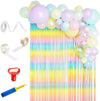 Balloon Kit for Garland Arch, Pastel Garland, Fringe Curtain for Birthdays and Baby Showers (218 Pieces)