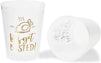 Thanksgiving Plastic Cups, Let’s Get Basted Gold Foil Design (Clear, 16 oz, 16 Pack)