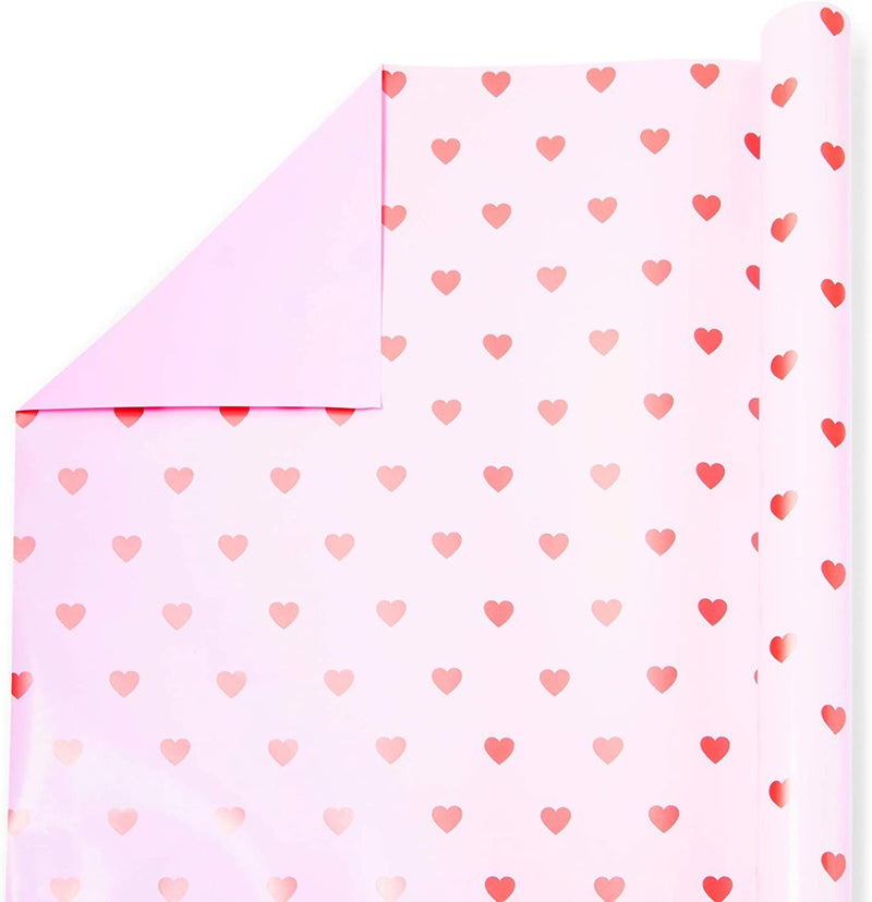 Pink Wrapping Paper Roll (30 Inches x 16 Feet, 3 Rolls)