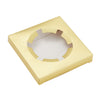 24 Pack Clear Individual Cupcake Boxes for Wedding Favors, Gold Satin Ribbon and Inserts Included (4.3 x 3.7 In)
