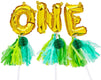 Mini ONE Balloon Cake Topper Letters, 1st Birthday Party Jungle Safari Décor