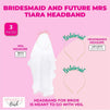 Future Mrs and Bridesmaid Headbands, Bachelorette Accessories for Bridal Party (3 Pack)