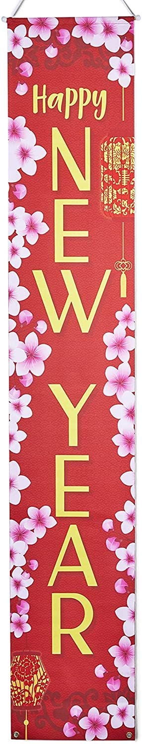 Chinese New Year Banner Party Decoration (Red, 2 Sizes, 3 Pieces)