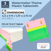 Watermelon Plastic Table Covers (54 x 108 in, 3 Pack)