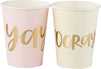 Bachelorette Party Cups, 4 Colors (9 oz, 48 Pack)