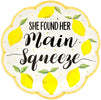 48-Pack Lemon Party Plates, She Found Her Main Squeeze (9 in)