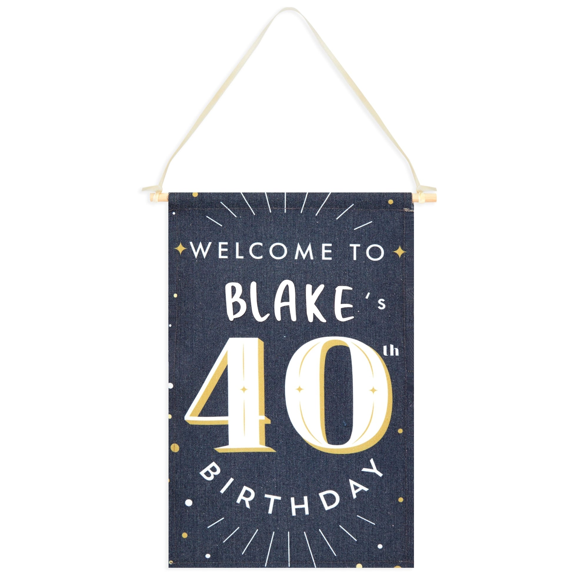 Personalized Birthday Welcome Sign for 40th Birthday Party with Sticke –  Sparkle and Bash