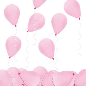 Mini Birthday Balloons (5 in, Pastel Pink, 200-Pack)
