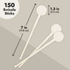 150 Pack Gold Glitter Swizzle Sticks for Cocktails, 7 Inches Long, Plastic Drink Stirrers for Beverages