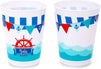 Nautical Plastic Cups for Baby Shower (16 Oz, 16 Pack)