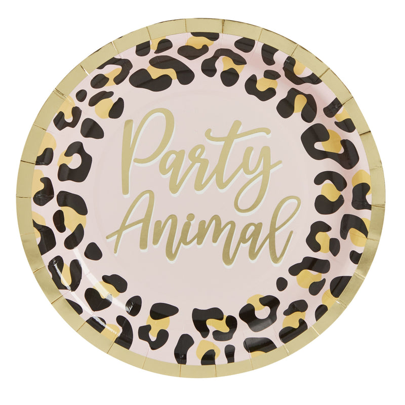Cheetah Print Paper Plates for Party Animal Safari Birthday Supplies (9 In, 48 Pack)